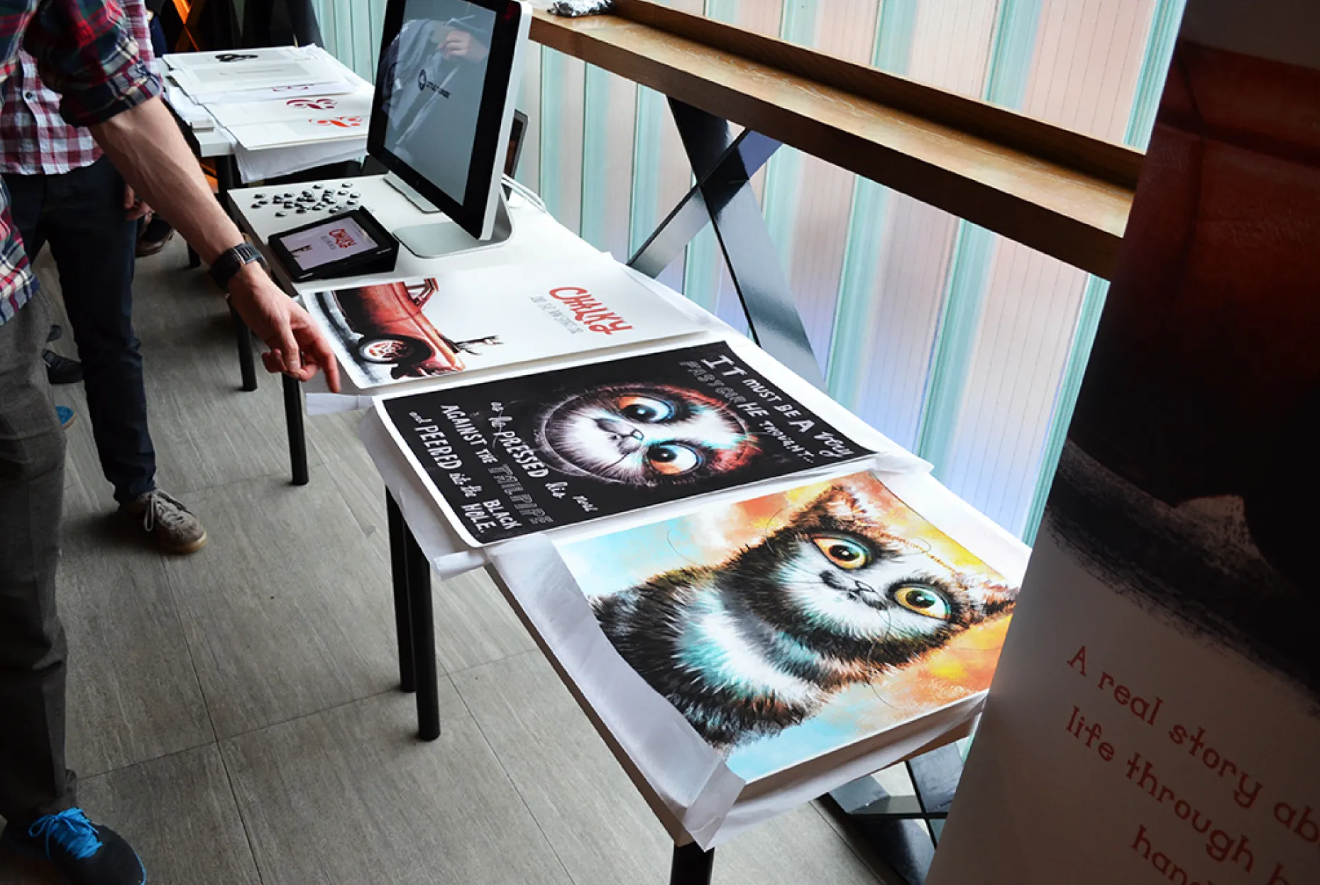 The Little Thunder team working on the Chalky and the New Sports Car book