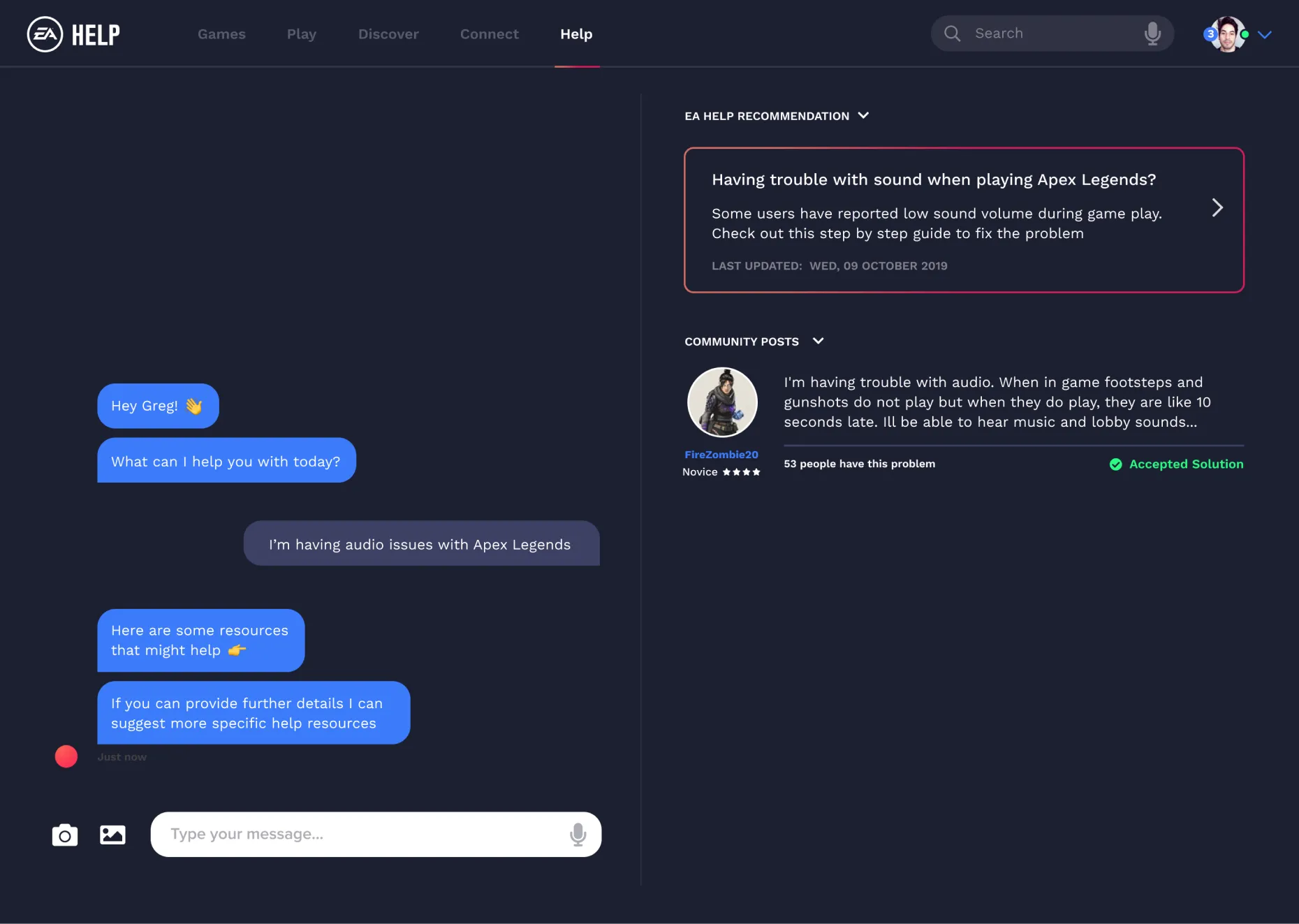 A snapshot of the Helpfully product