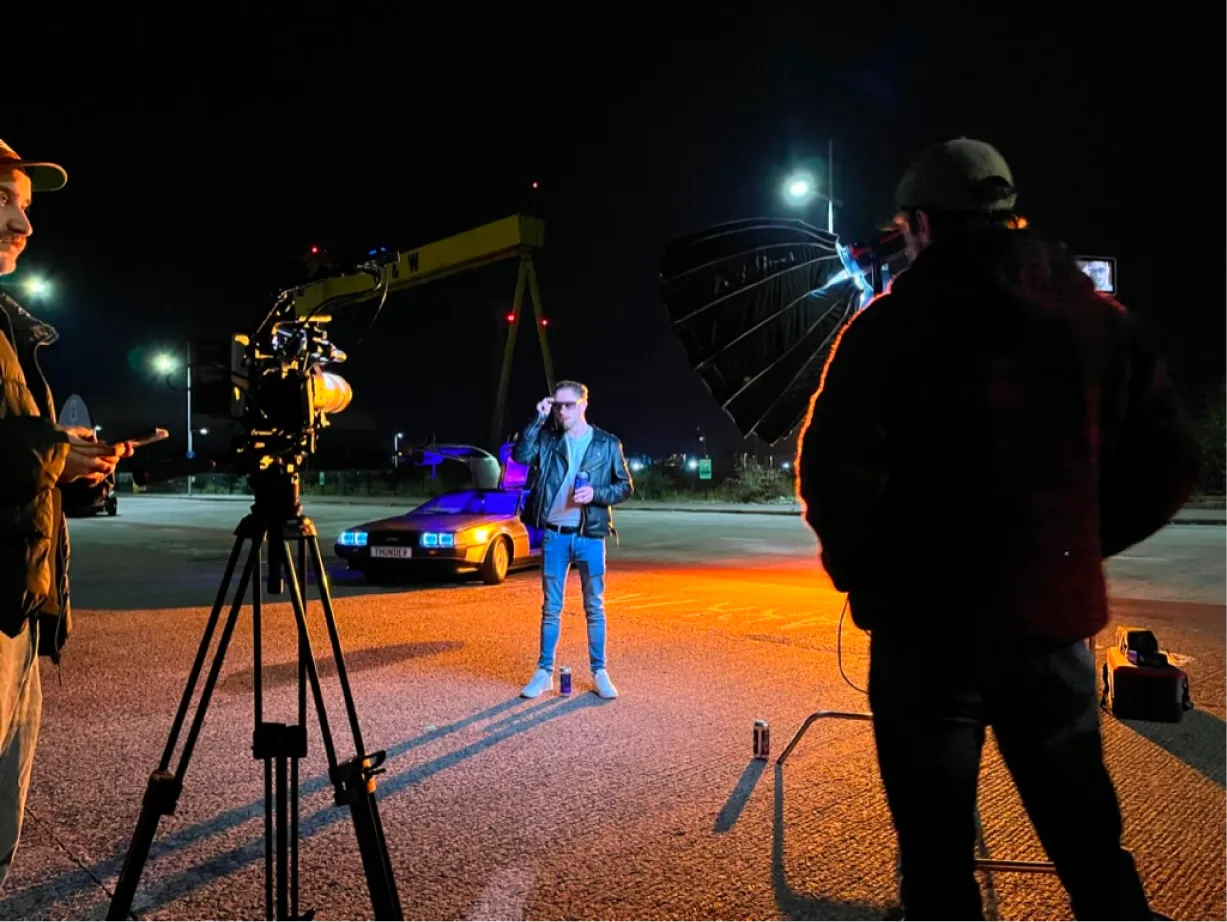 A behind the scenes look at the Tropical Thunder advertisement