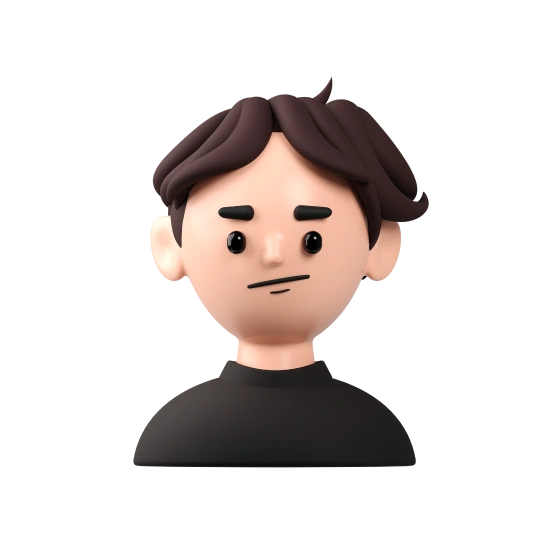 A 3D rendered image of Dan whose role is Front-end Dev + Design at Little Thunder