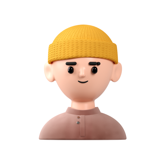 A 3D rendered image of Gabe whose role is Design Principal at Little Thunder